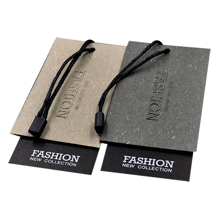 custom hang paper tag Labels price tags for clothes garment Clothing hang Tags