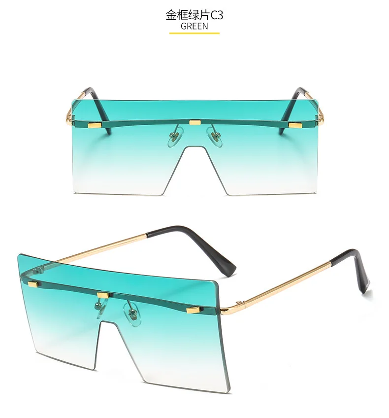 2020 sun glasses women luxury rimless square shade sunglasses lunette de soleil femme
