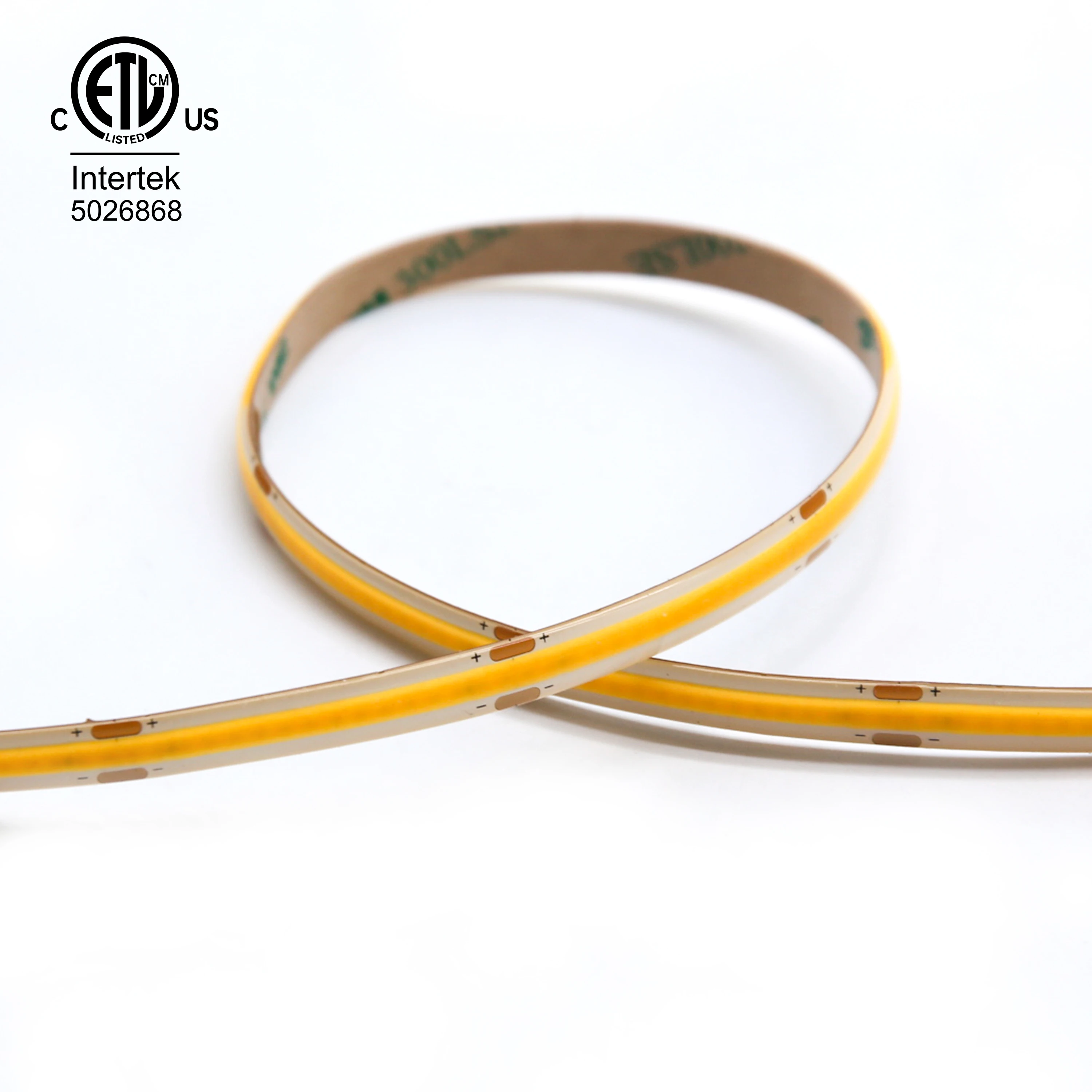 ETL одобренная Светодиодная лента cob гибкая IP65 Капля клея IP rate водонепроницаемый 3000k 24v светодиодные полосы света