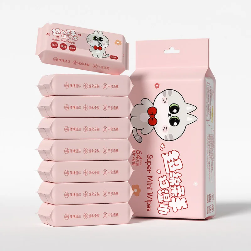 strong lock water ability deep clean away from bacteria Baby hand and mouth cleaning mini wipes for daily cleaning