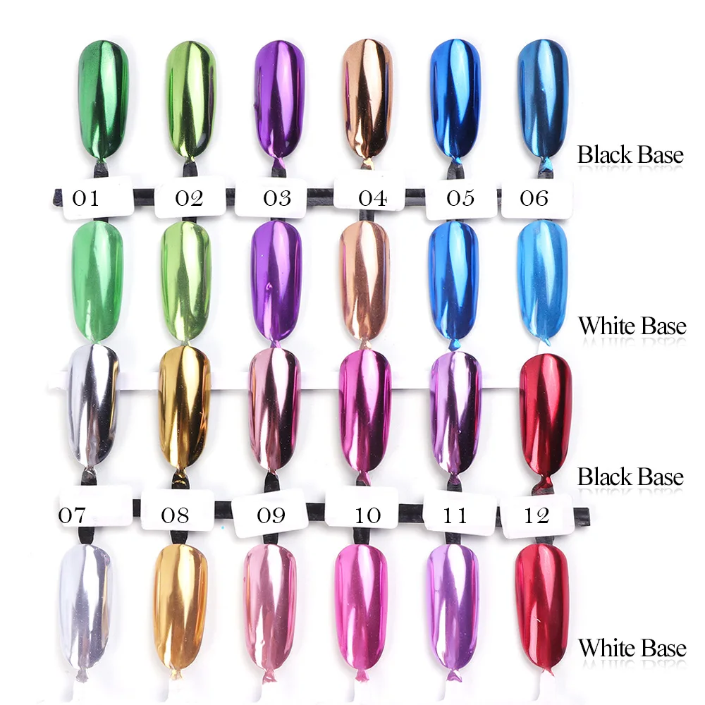 Custom Private Label Metallic Mirror Coating Nail Chrome Powder
