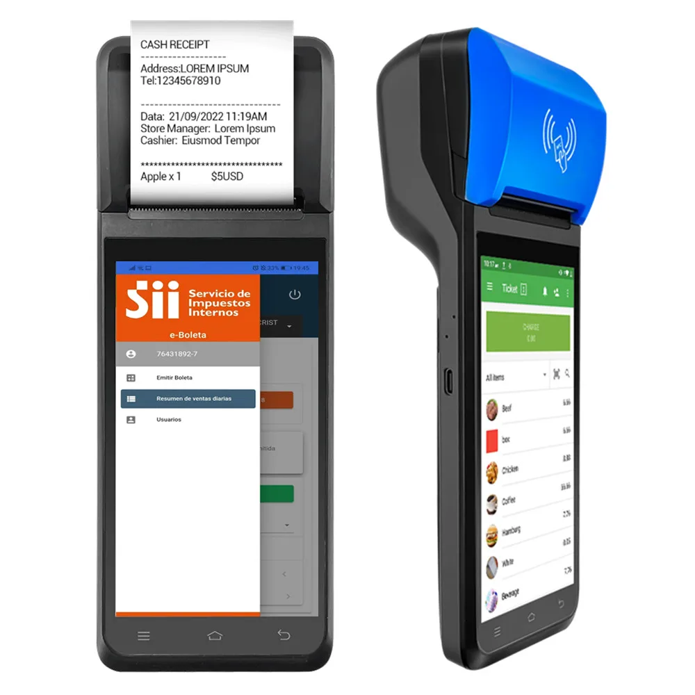 FYJ-F1 5.5 inch 3GB RAM+16GB ROM Pos Terminal Machine Smart Android 13 Payment Pos System With 58mm Thermal Printer