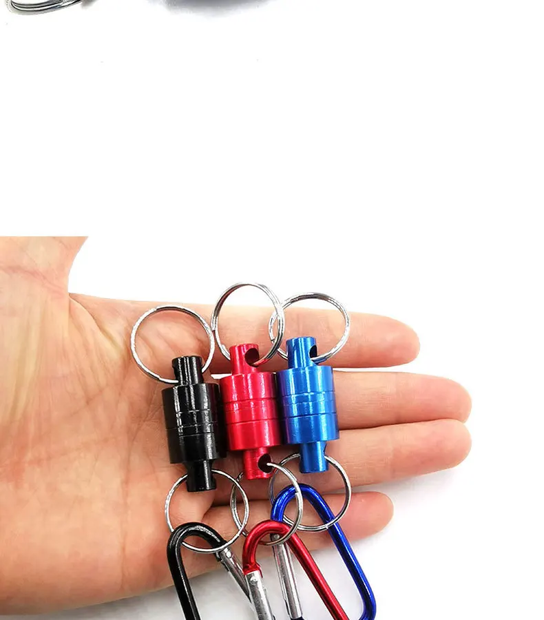 Fishing Climbing Connector Clip Magnetic Keychain Buckle Holder Metal Strong Magnetic Telescopic Buckle KeychaIn