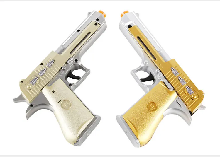 Z271 Latest Design Sand Eagle Flash Vibration Pistol Simulation Music Lights Super Cool Children Toy Electric Gun Small Gift