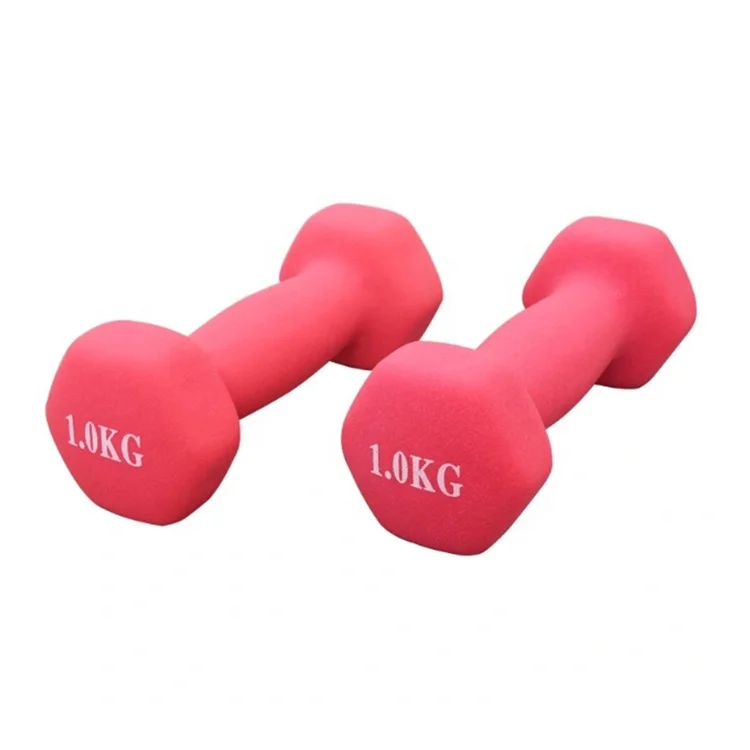 Vinyl Dipping Neoprene Cast Iron Fitness Equipment Hex head Hexagon Dumbbell