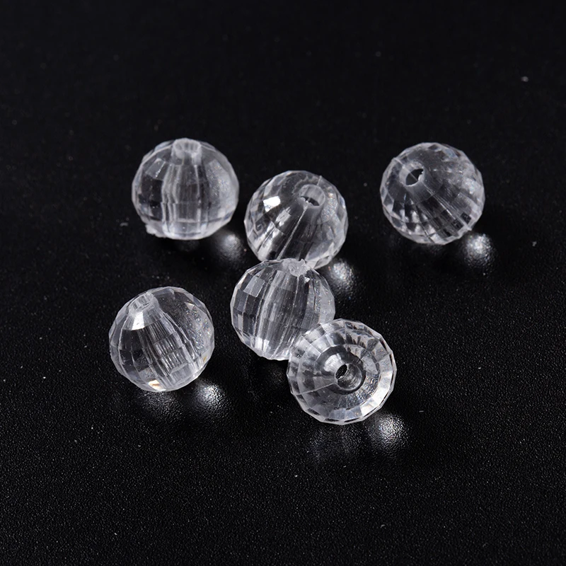 Wholesale 4mm to 30mm perforated or non-perforated jewelry accessories DIY acrylic disco through pearl other loose beads