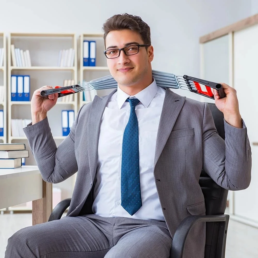 spring Tensioner Chest Expander Muscle Exerciser Adjustable Tension 5 Resistance Spring Arm Forcer for Men and Women