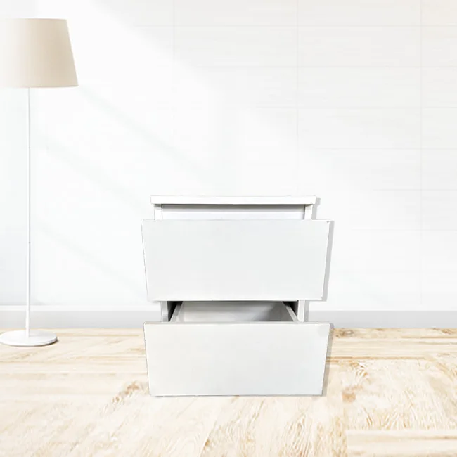 Hot Sale Elegant Durable Bamboo Nightstand with Drawer and Shelf for Bedroom