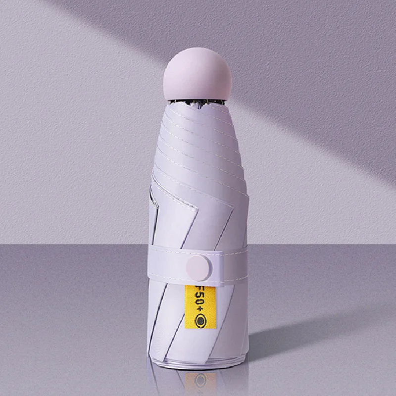 Custom Newest Selling Mini Portable Solid Color Small Colorful Anti-uv Chinese Manual Folding 5 Fold Umbrella