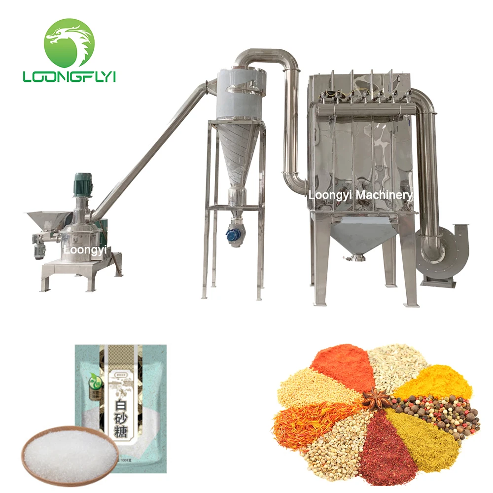 Loongyi industrial salt cocoa bean grinder wet grain loose leaf cereals mill machine