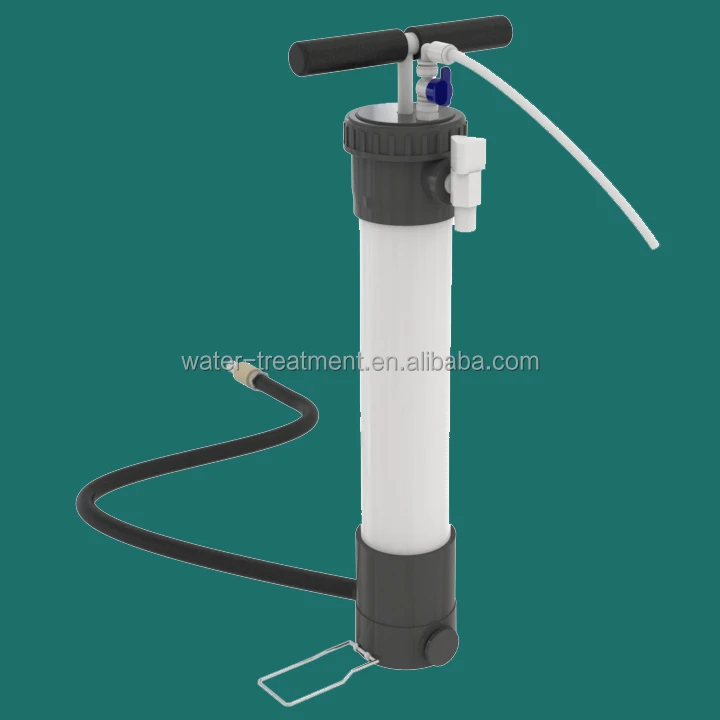 Manual outdoor Ultra filtration portable hand well Pump water filter 250L/Hr UF membrane drinking river purification system