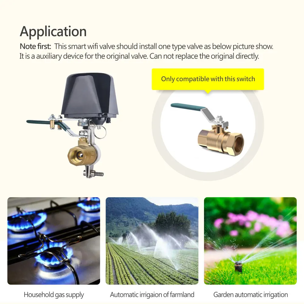 New Coming Tuya WiFi Smart Manipulator Valve Use To Scenario With Water Sensor / Gas Sensor PST-FM400