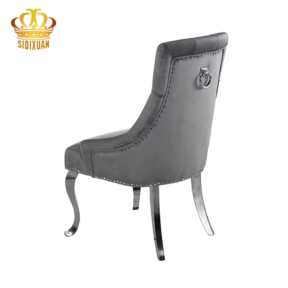Wholesale Luxury Modern Dining Chair Velvet Surface Dining Chairs Set For Restaurant