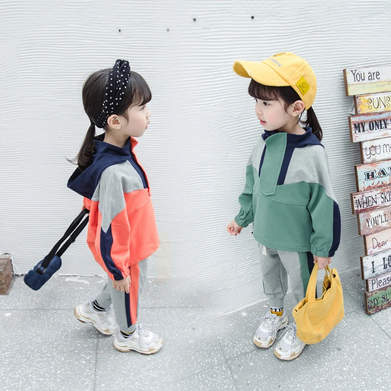 
Boutique Hip hop style children knitting jacket and pants kids little girls clothing set 