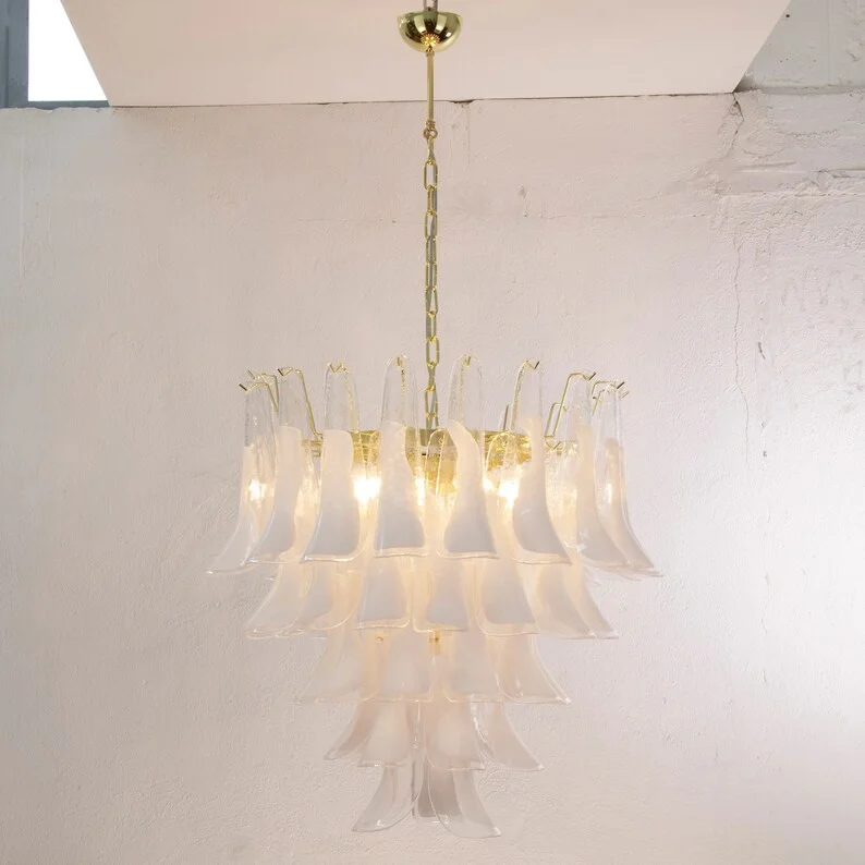 Living Room Hall Glass Chandelier Light Luxury Duplex Staircase Hanging Lighting