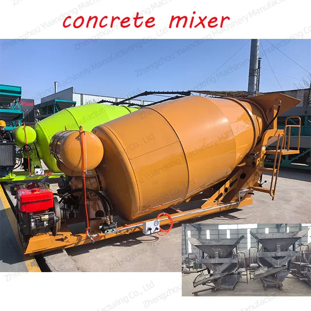 Diesel Engine Concrete Cement Mixer Tank Machine 1.5 Ton Small Concrete Mixing Tank