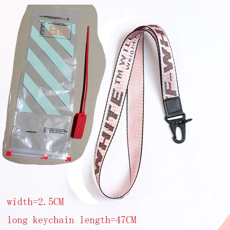 Off Canvas Keychain Wristlet Embroidered Logo Lanyard Accessories Keyring Design Unisex Keychains Lanyards With Wristlet Strap