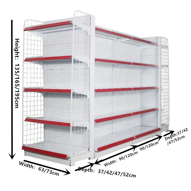 popular product simple style  White Supermarket Shelves Gondola Shelving shelving heavy duty metal storage shelves&unit