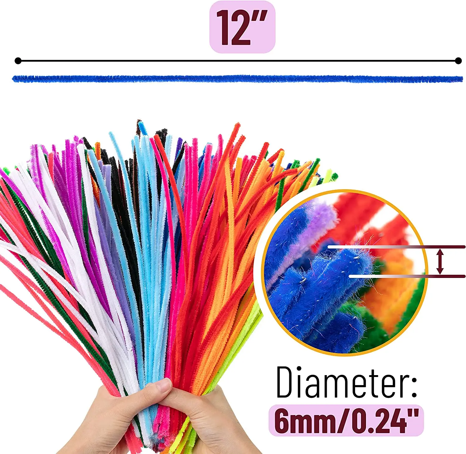 Chenille Stems Pipe Cleaners Craft Supplies Cleaners Pipe Cleaners Bulk Fuzzy Pipe