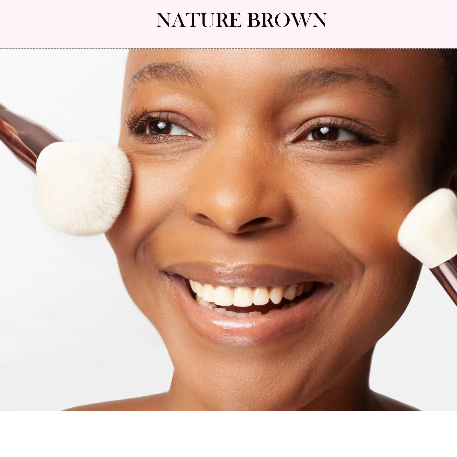 Sustainable Luxury Contour Brush Professional Cosmetic Aluminum Synthetic Hair Foundation Powder Concealer Application Labeling