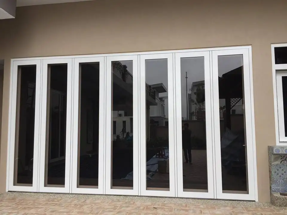 Tempered Glass Stainless Steel Wire Mesh Security Folding Door Using 6 Point Locking System OEM Manufacture in Malaysia