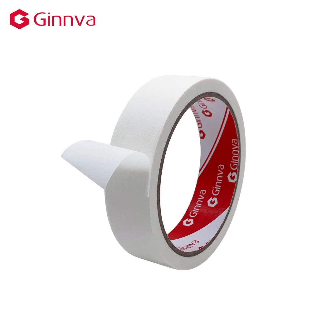 Free Sample Crepe Paper Tape Heat-Resistant Masking Paper for Painters General Purpose MOQ 1000pcs