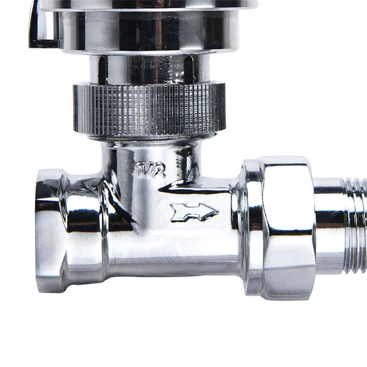 House Using Chrome Plated Thread Thermostatic Radiator Valve For Floor Heating System