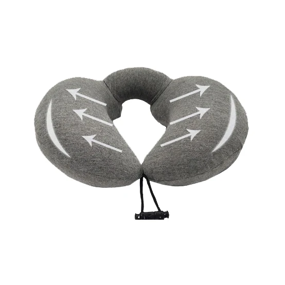 Comfortable Bolster Travel Pillow Provides Double Support to The Head, Neck & Chin In Car Airplane Office Home Travel Must-Have