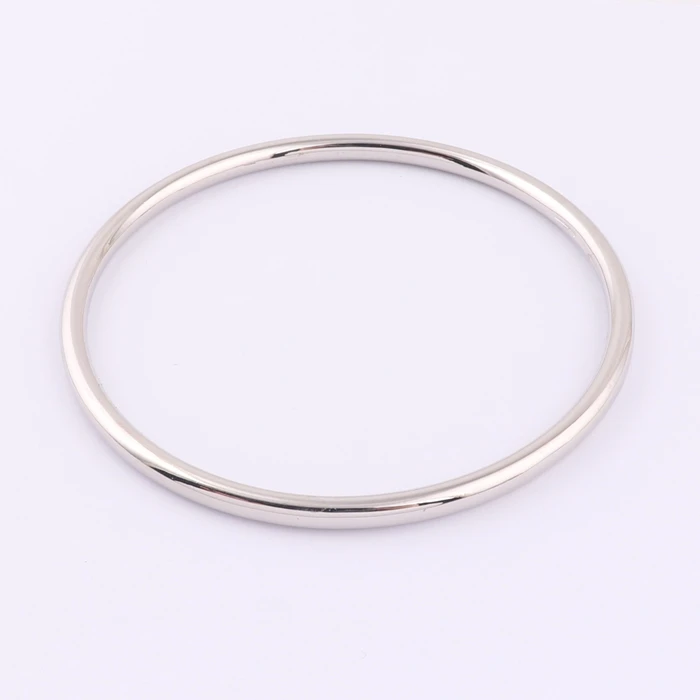 high quality silver color large size 100mm zinc alloy metal round o ring buckle handle for bag accessories