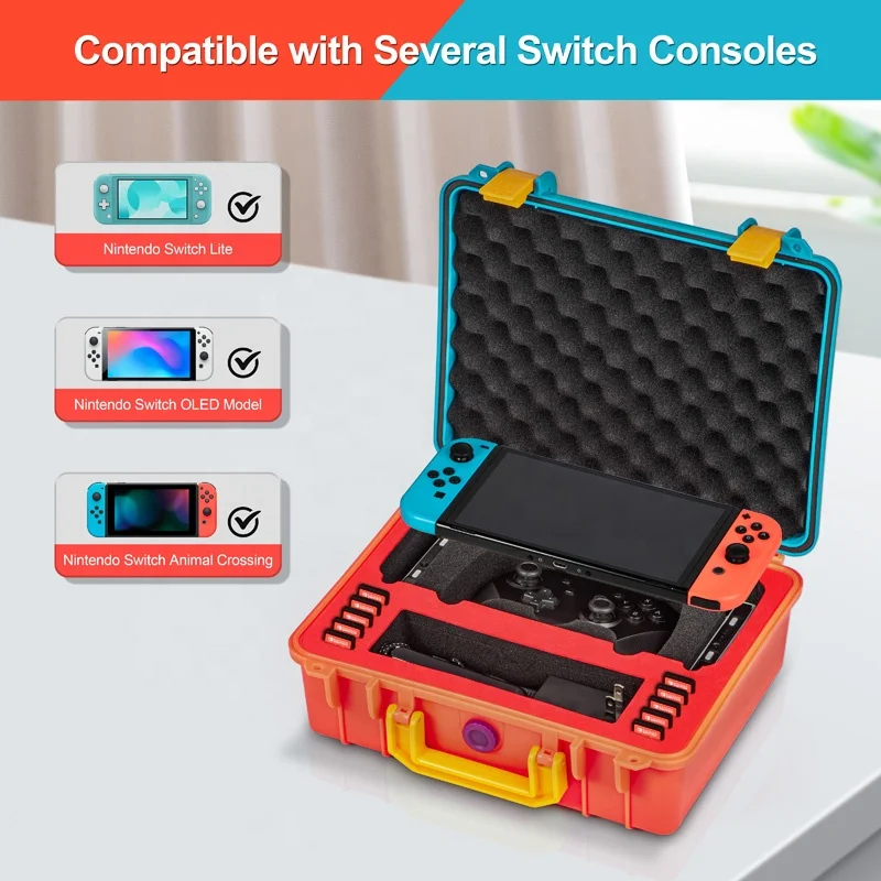 STARTRC DEVASO Deluxe Hard Case Red&Blue game console Pro OLED Model waterproof Carrying Case Nintendo Switch Game Accessories