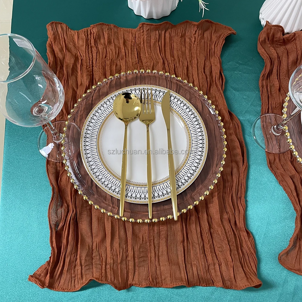 Luchuan Cheap Cloth Napkins Terracotta Cheesecloth Napkins Wholesale Cheesecloth Napkins Wedding