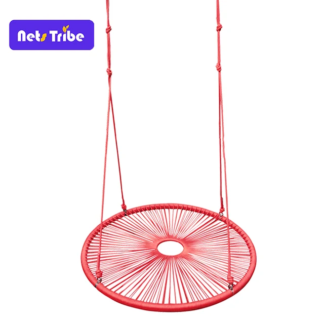 
Comfortable and safe indoor or outdoor round chair swing round plastic swing popular garden swing 