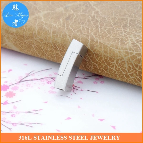 matt polished stainless steel Jewelry Magnetic Clasps for Bracelet Making 23*7.5mm