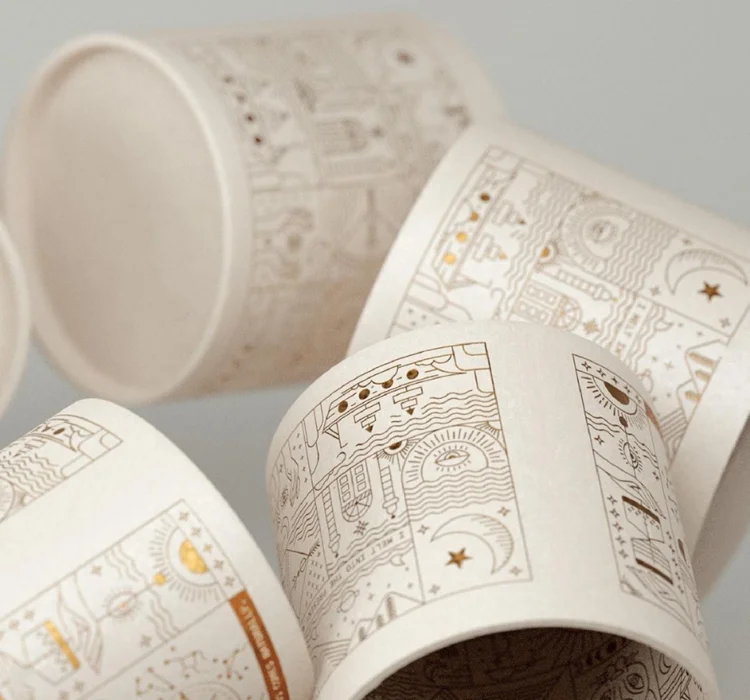 100% Recycled Luxury Candle Packaging Eco-Friendly Round Paper Tube Box Cosmetic Cylinder Packaging