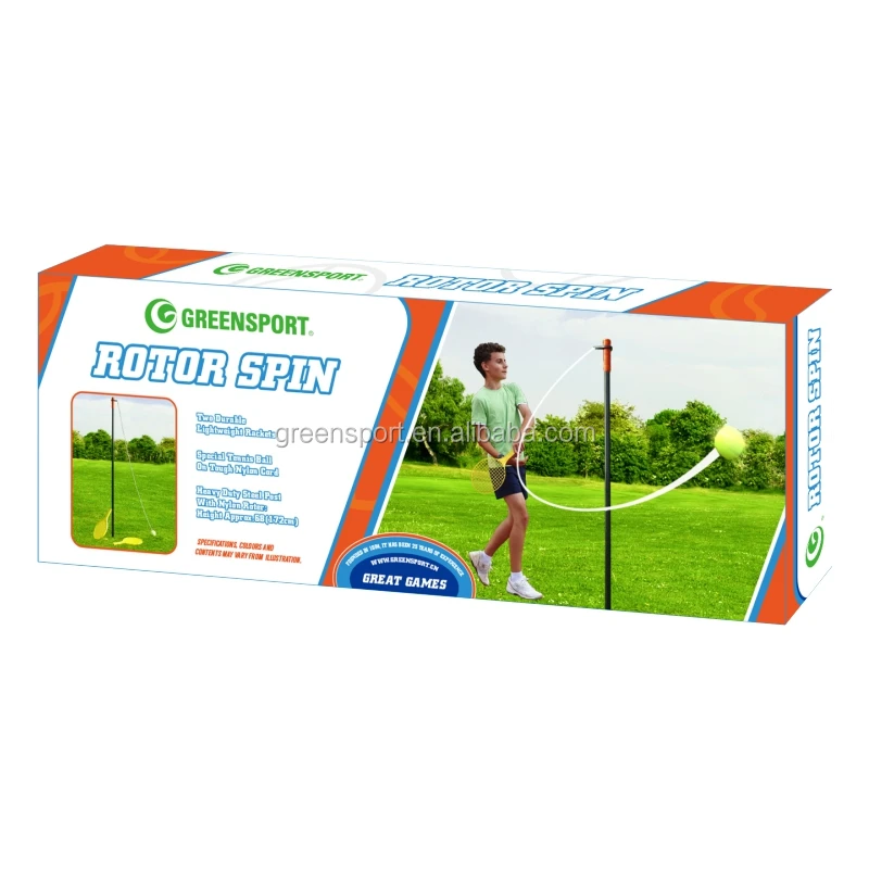 
Metal pole tennis rotor spin tennis set with racket and swing ball tennis trainer with pole 