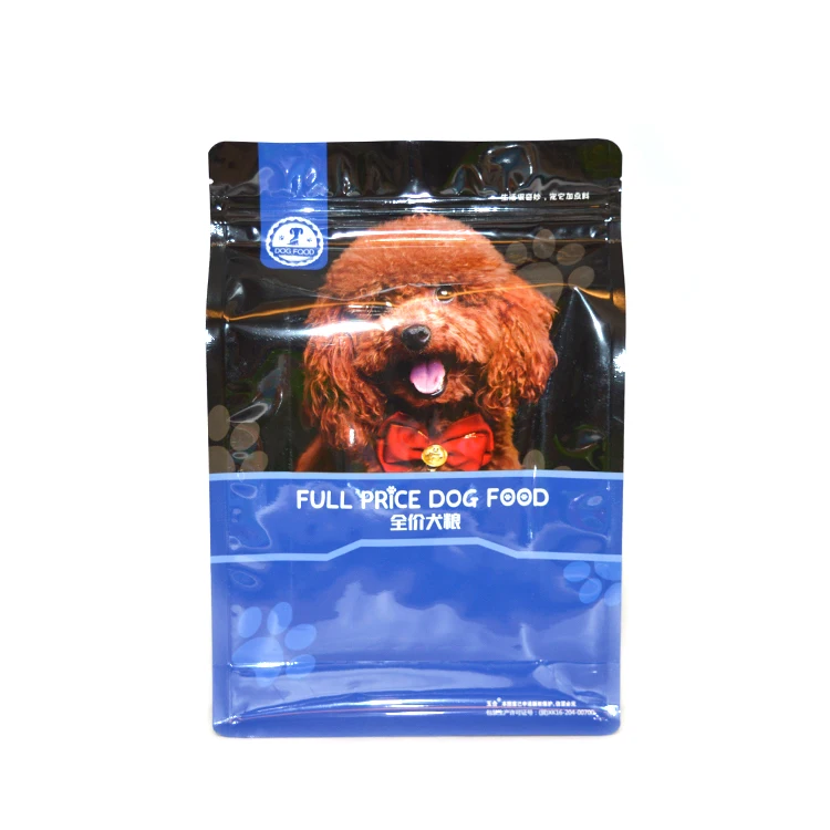 Customized 1kg 2kg 5kg 10kg 20kg Large Smell Proof Recyclable Flat Bottom Ziplock Pouch Pet Cat And Dog Food Packaging Bag
