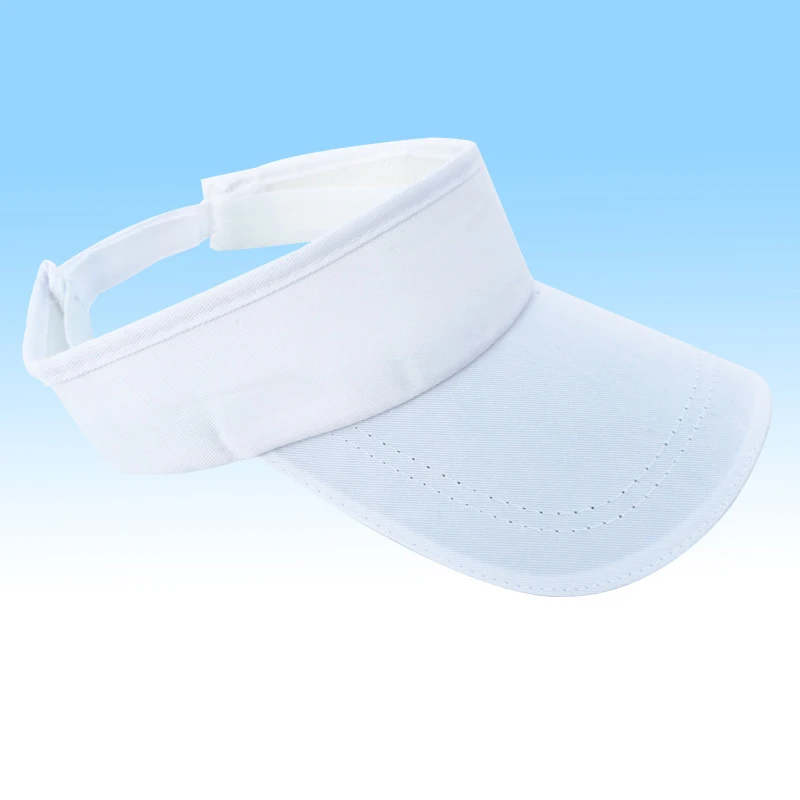 Custom No Top Sunvisor Protection Tennis Solid Color Sport Visor Caps Golf Hats