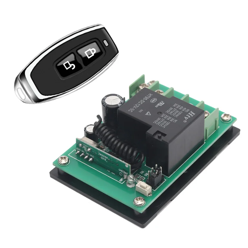 DC 12V/24v  433mhz 40A relay 1ch on/off transmitter and receiver relay switch  for gate/motor/home smart control