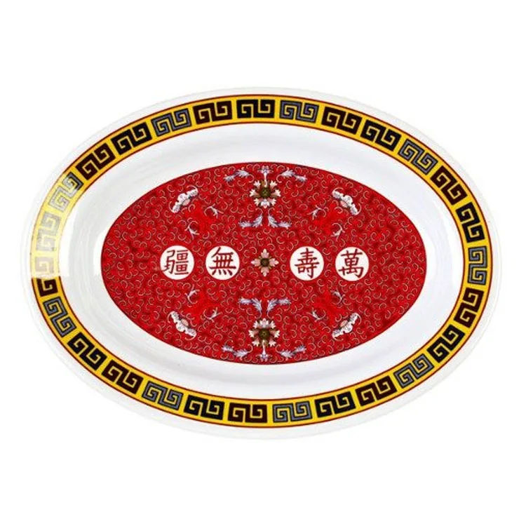 Китайский новый год Giftware SHOU красная Меламиновая Посуда столовая