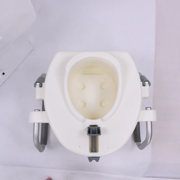Plastic Home Elevated detachable Armrest raised toilet riser and seat cushion