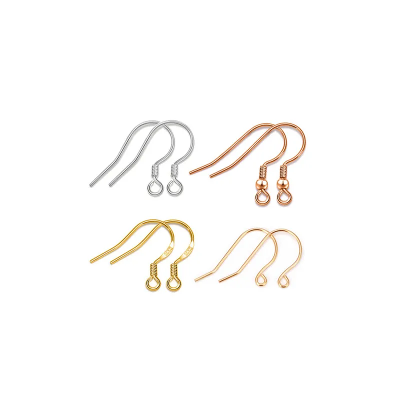 Good Quality 925 Silver Ear Hooks For Jewelry Silver Sterling  Earring Wire Hooks