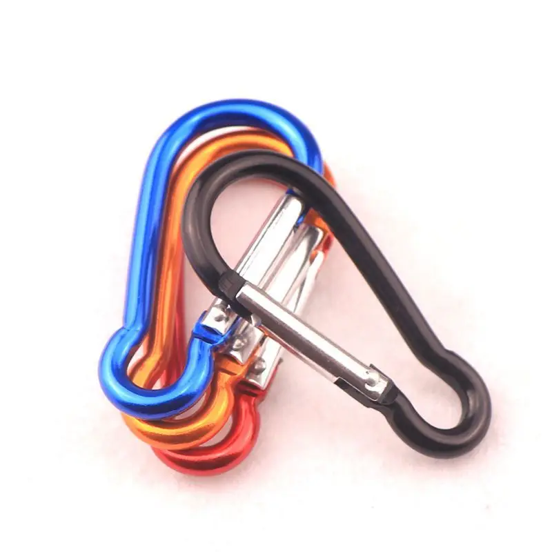 Hot sale 50mm colorful carabiner affordable high quality modern design carabiner clips for bottle bags and chargers