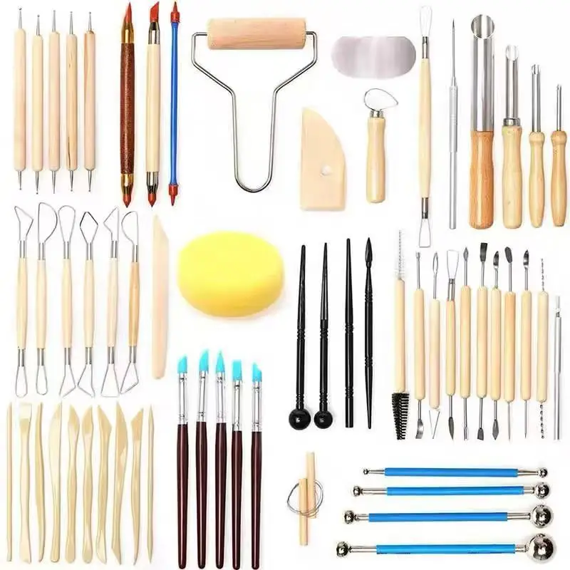 Pottery Clay Sculpting Modeling Tool Set Double-Sided Ceramics&pottery Polymer Clay Carving Tools Kit for Modeling Cutters