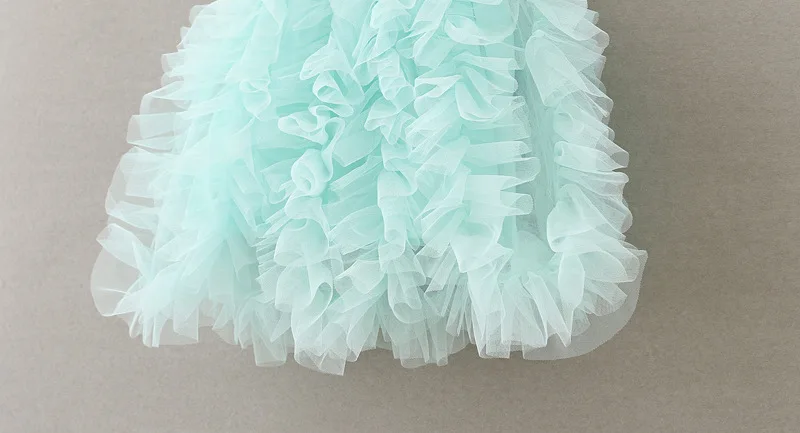 2022 New Casual Sleeveless Halter Applique Flower Lace Kids Girl Dresses