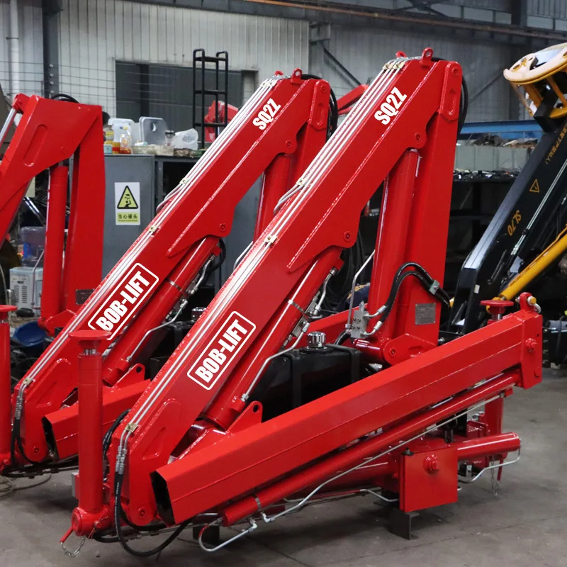 2 ton crane truck  manipulators with remote control manual control levers hydraulic cylinder cheap price