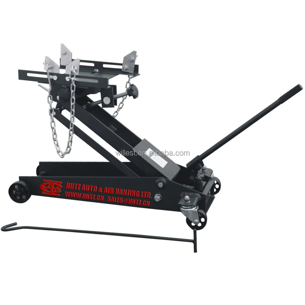 Low position car hydraulic floor trolley jack HUTZ 0.5 ton low profile transmission jack TJ05FH01 single stage car gearbox jack