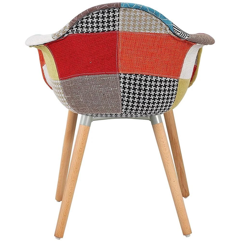 Wholesale modern living room furniture silla Restaurant Living Room chair design chaise Simple Dining Patchwork Chair Armchair