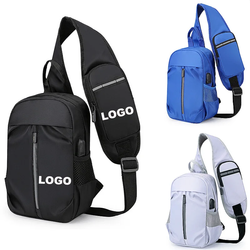 new fashion waterproof chest bag USB men Crossbody Sling Bag Men Crossbody sling Bag For Men