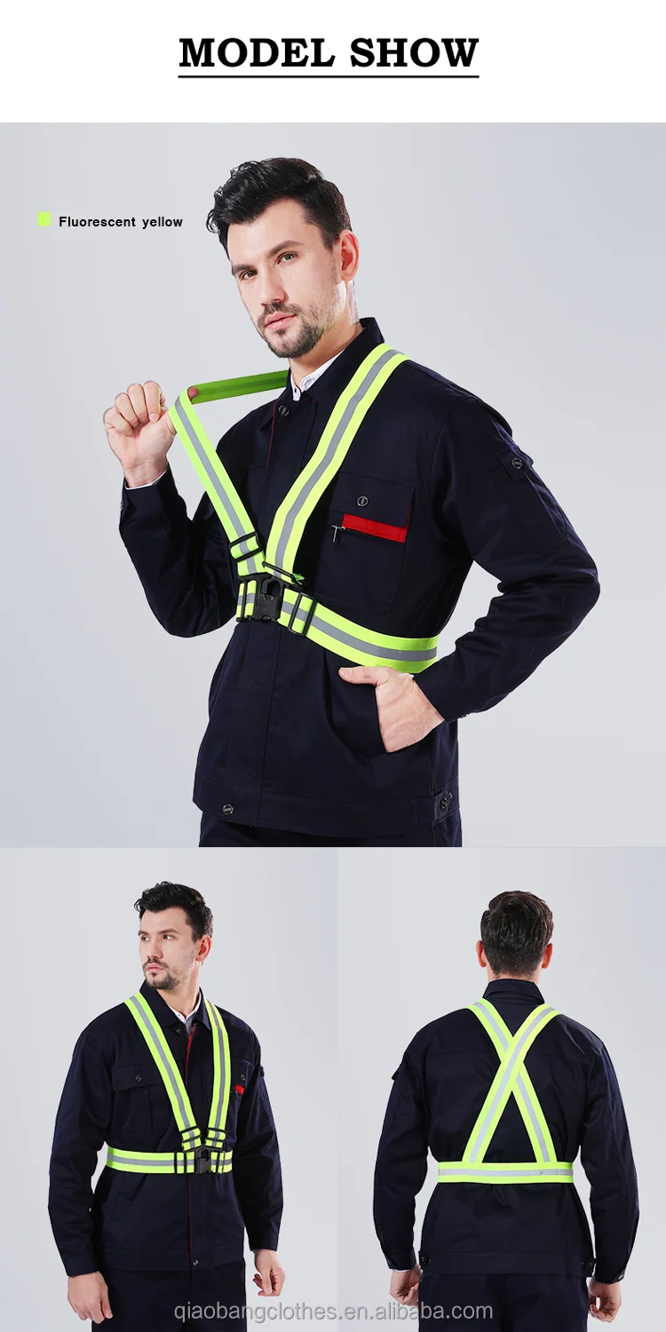 Reflective Safety Vests Running Vest Strap Bands Belt High Elasticity Visibility Outdoor Cycling Clothes Straps