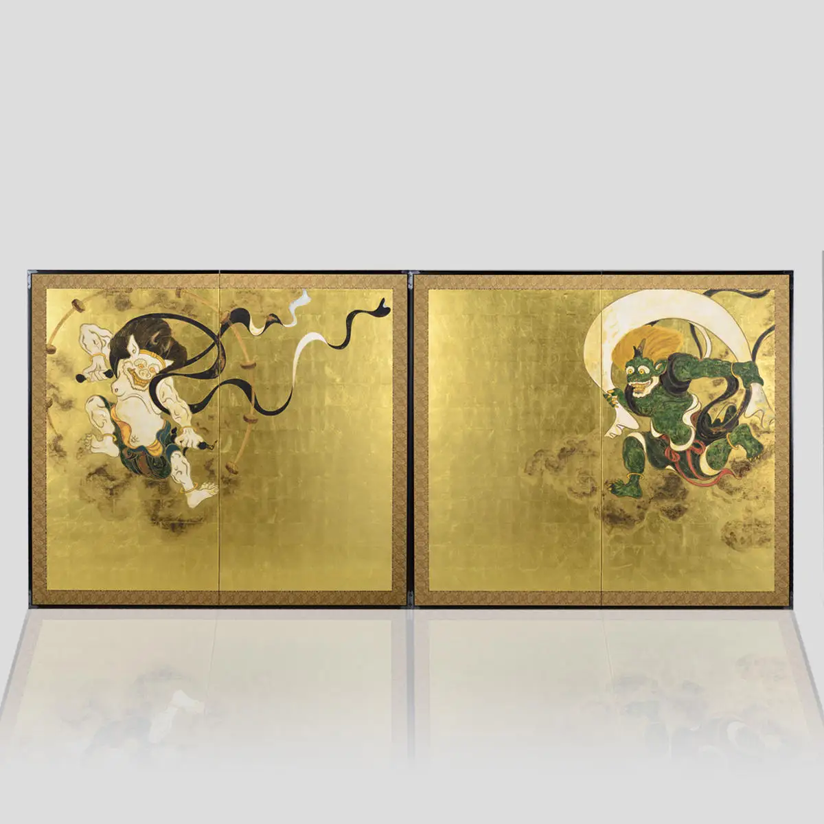 Japan traditional craft wood bamboo folding screens crafts souvenir supplier